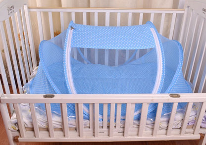 4pcs/Set Baby Mosquito Net Baby Crib Portable Foldable Baby Bed