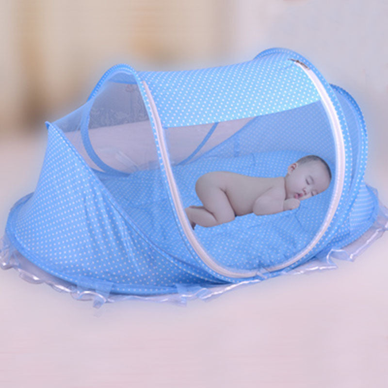 4pcs/Set Baby Mosquito Net Baby Crib Portable Foldable Baby Bed