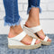 Wedge Heel Slippers Casual Sandals Comfortable High Wedge Heel Shoes