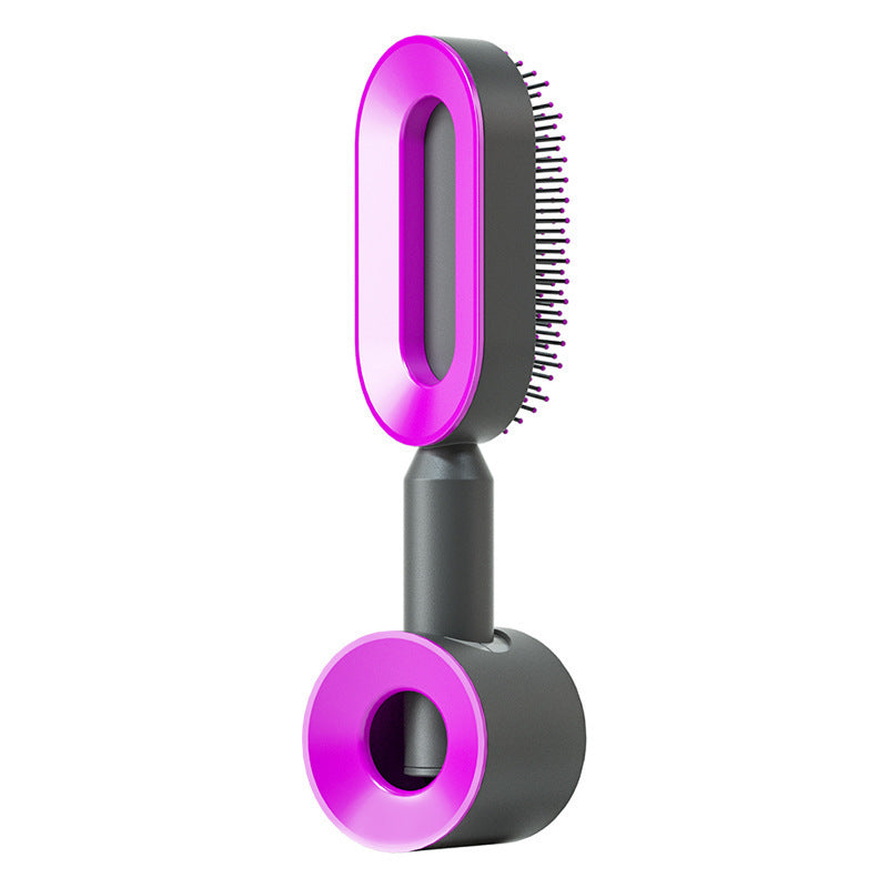 Hight Quality Best Selling Self Cleaning Hair Brush For Women One-key Cleaning Hair Loss Airbag Massage Scalp Comb Anti-Static Hairbrush