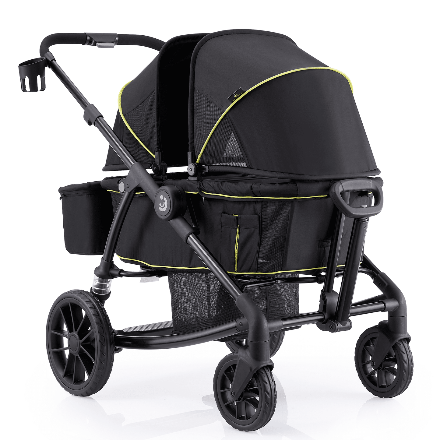 Unisex 2-Seat Wagon Stroller Folding Stroller with Adjustable Canopy for Infant, Weight 44 Pounds