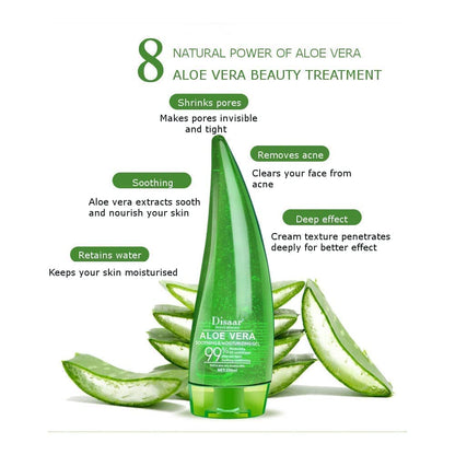 Aloe Vera 99% Essence Soothing Gel Cream Liquid High Moisturizing After-Sun Repair Oil Control Acne Very Mild 260Ml