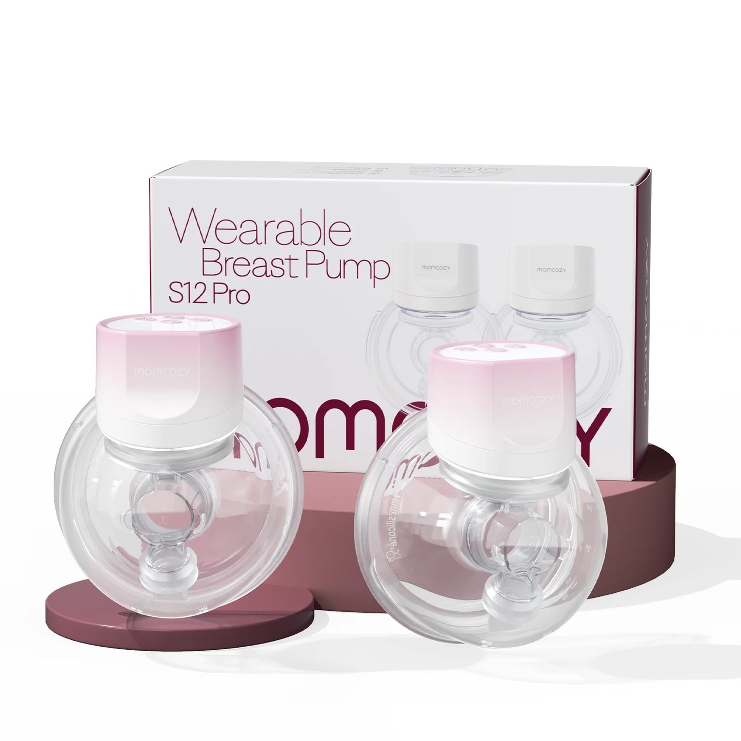 S12 Pinky Pro Electric Hands Free Breast Pump Wearable, 24Mm 2 Pack Pink