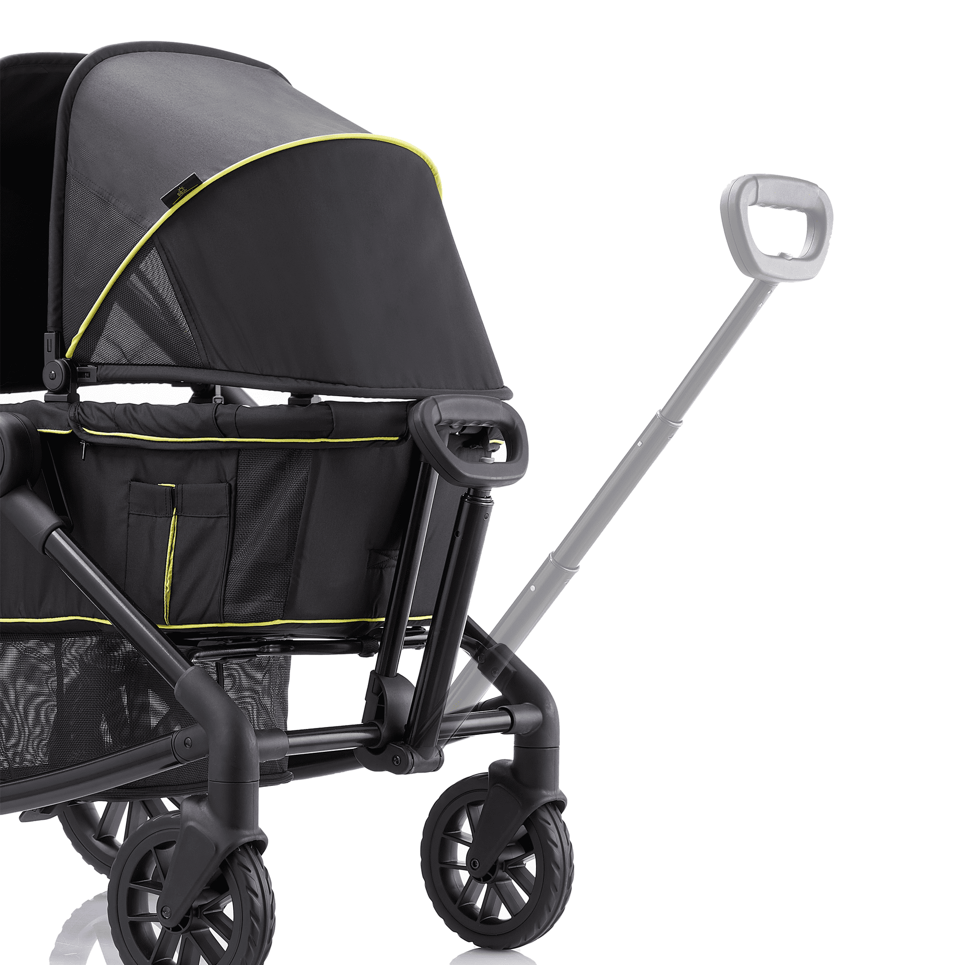 Unisex 2-Seat Wagon Stroller Folding Stroller with Adjustable Canopy for Infant, Weight 44 Pounds