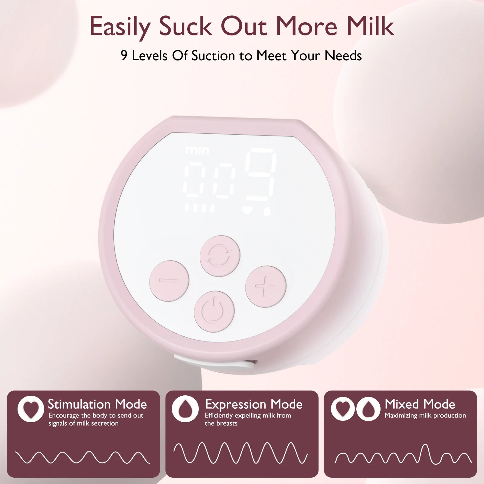 S12 Pinky Pro Electric Hands Free Breast Pump Wearable, 24Mm 2 Pack Pink