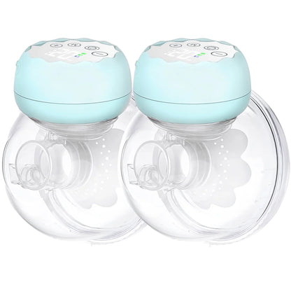 Breast Pump, Hands Free Breast Pump Portable Electric Breast Pump with 4 Modes & 12 Levels, 2 Pack, Blue