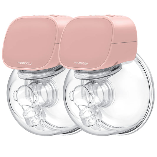 Double Wearable Breast Pumps S9, Hands Free Electric Breast Pump, 24Mm Pink