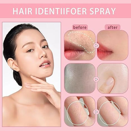 Hair Identifier Spray For Face Shaving, Hair Identifying Spray, Face Hair Identifier Spray, Moisturizing and Skin Care Dermaplaner Set Spray