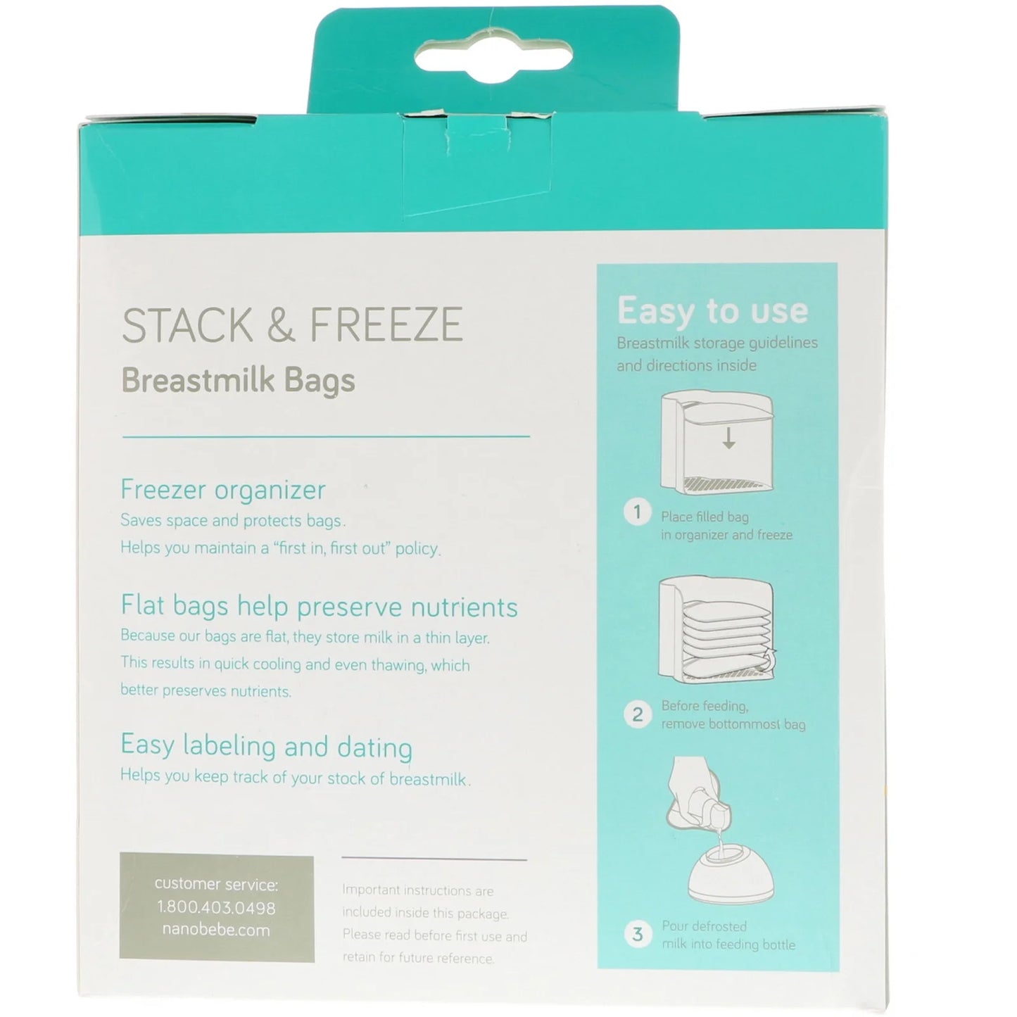 High Quality 50Pk 5Oz Breast Milk Storage Bags - Fast Freezing & Thawing