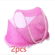 4pcs/Set Baby Mosquito Net Baby Crib Portable Foldable Baby Bed