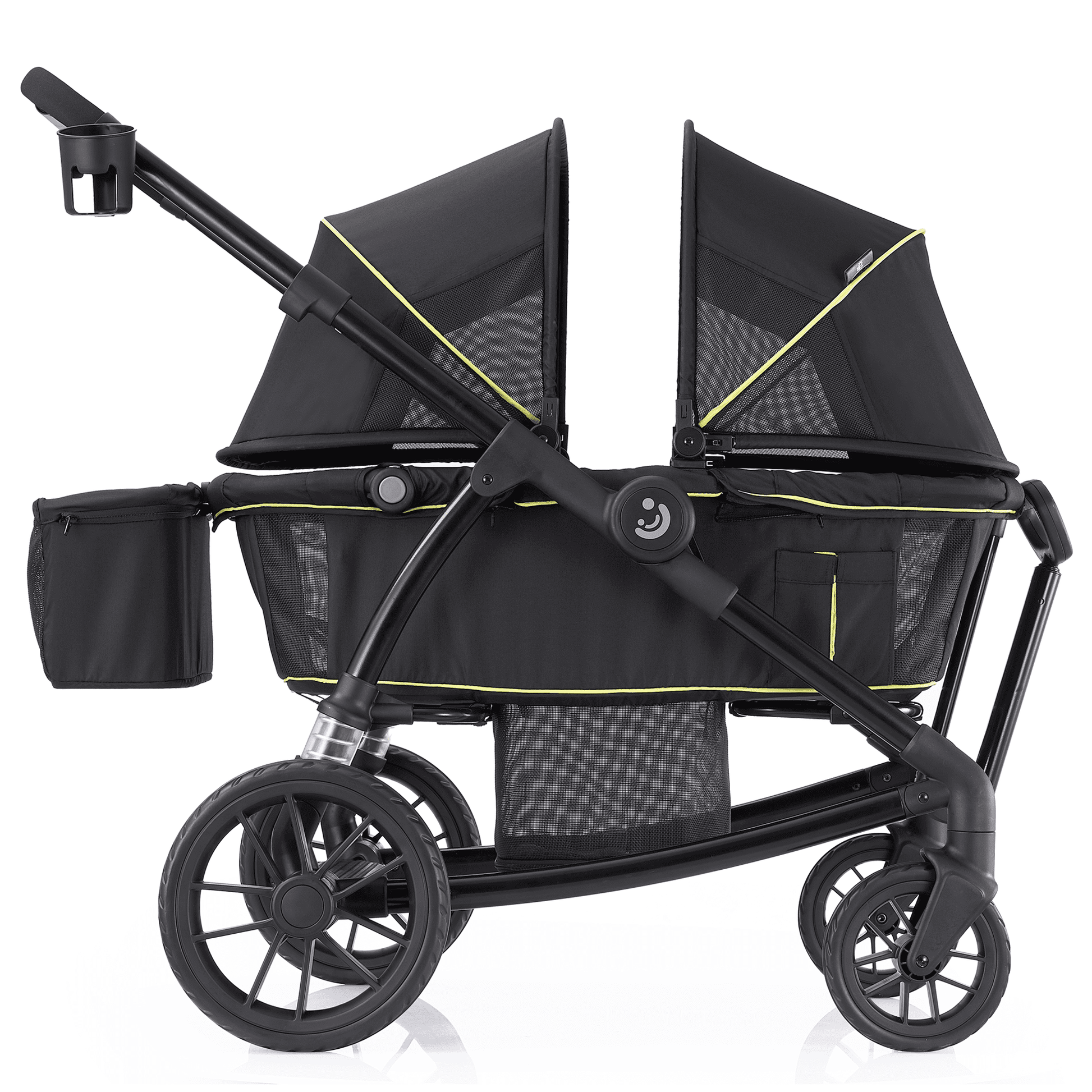 Unisex 2-Seat Wagon Stroller Folding Stroller with Adjustable Canopy for Infant, Weight 44 Pounds