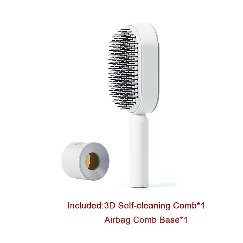 Hight Quality Best Selling Self Cleaning Hair Brush For Women One-key Cleaning Hair Loss Airbag Massage Scalp Comb Anti-Static Hairbrush