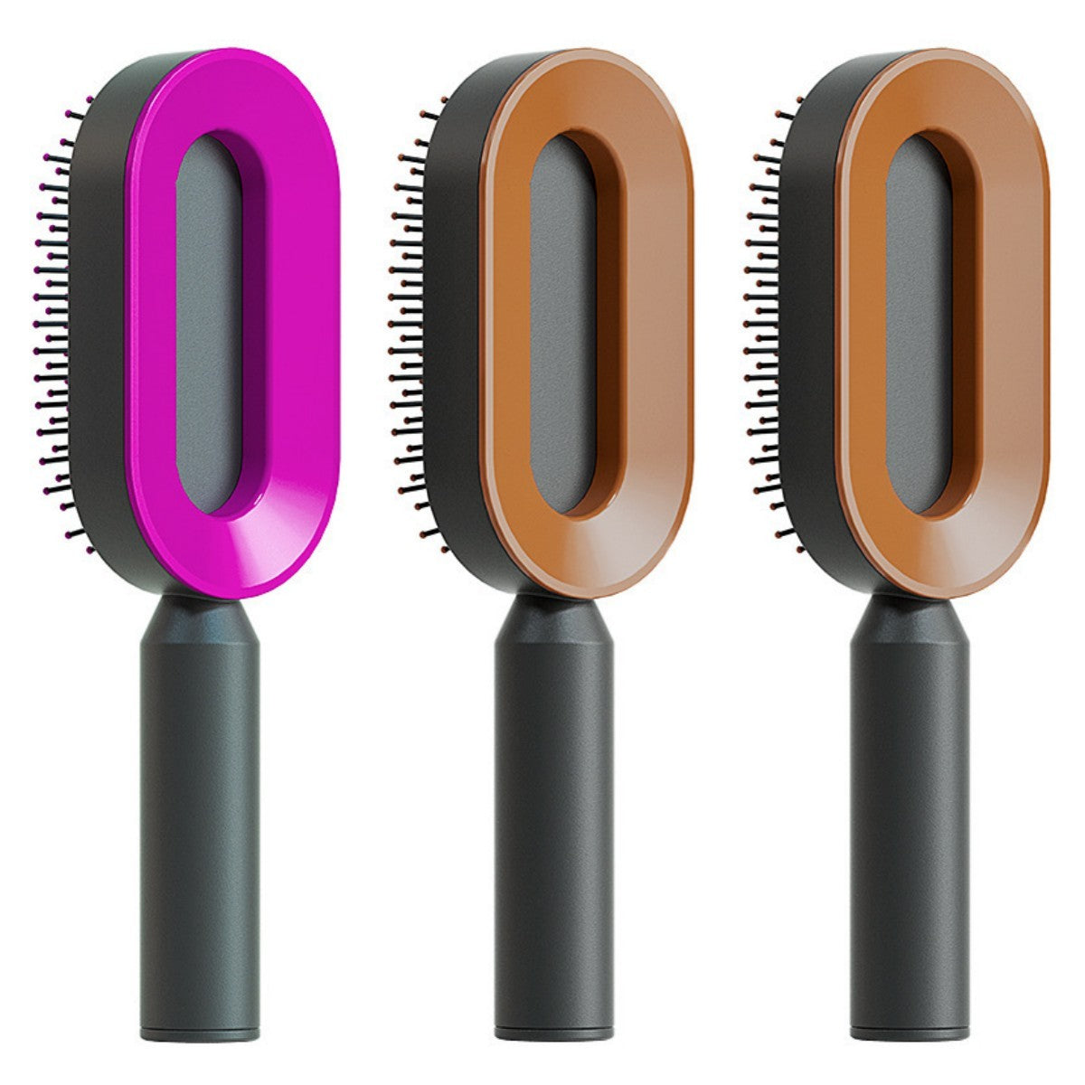 Hight Quality Best Selling Self Cleaning Hair Brush For Women One-key Cleaning Hair Loss Airbag Massage Scalp Comb Anti-Static Hairbrush