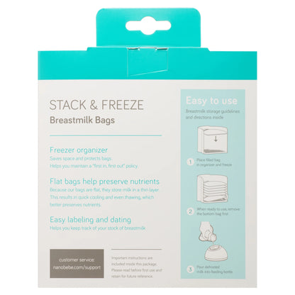 High Quality 50Pk 5Oz Breast Milk Storage Bags - Fast Freezing & Thawing