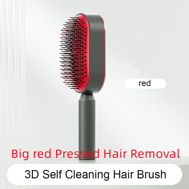 Hight Quality Best Selling Self Cleaning Hair Brush For Women One-key Cleaning Hair Loss Airbag Massage Scalp Comb Anti-Static Hairbrush