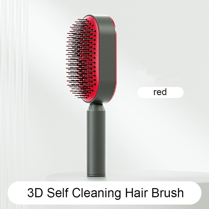 Hight Quality Best Selling Self Cleaning Hair Brush For Women One-key Cleaning Hair Loss Airbag Massage Scalp Comb Anti-Static Hairbrush